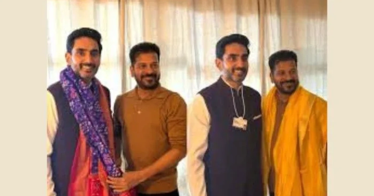 ap minister nara lokesh meets cm revanth reddy at davos